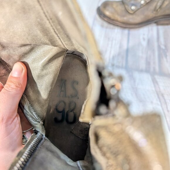 A.S.98 Women's Smoke Brown Zipper Emerson Boot Size 36 - Picture 6 of 9